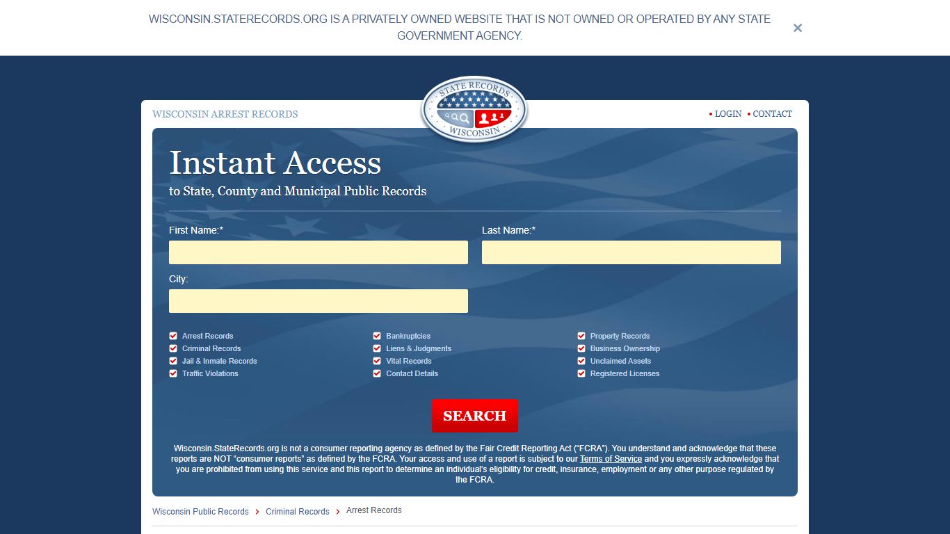 Wisconsin Arrest Records Online | StateRecords.org